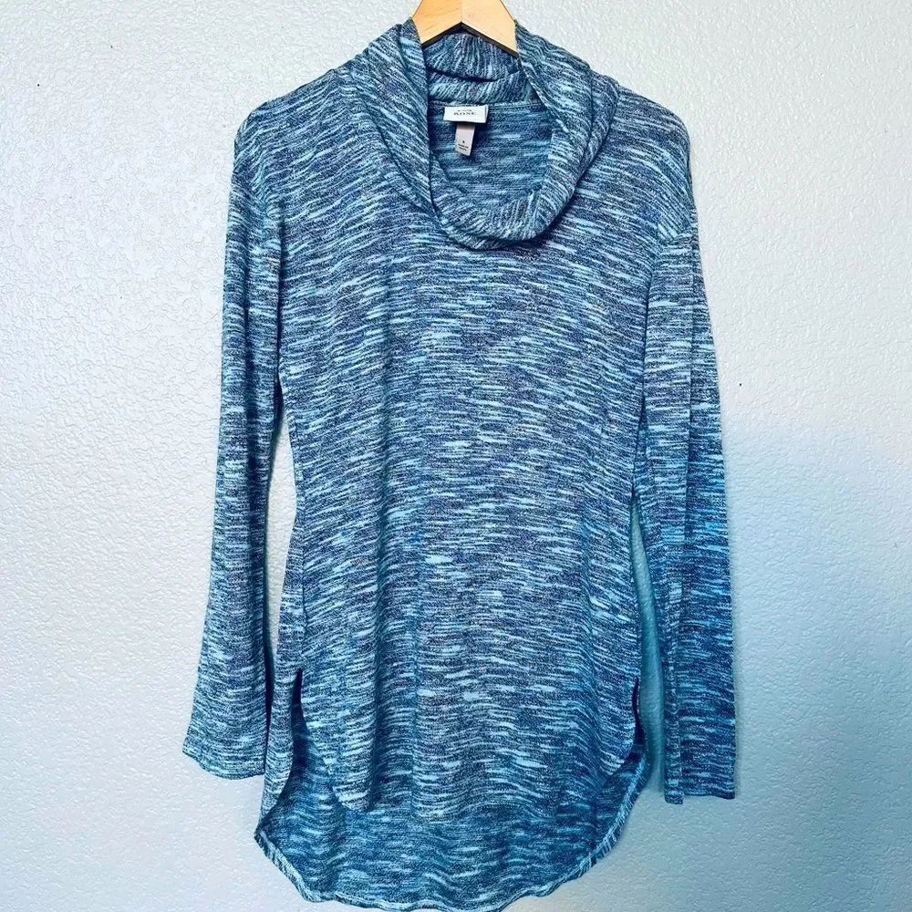 Knox Rose Blue Long Tunic Sweater Top S
